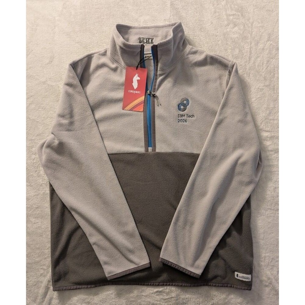 Cotopaxi Amado Fleece Pullover Men's XL IBM Tech 2026 Gray 1/2 Zip NWT Logo Gear